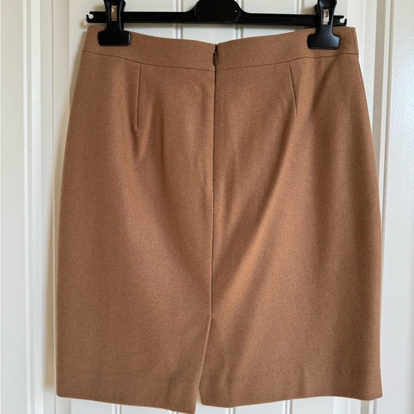 Carmel Tan Wool Pencil Skirt - Picture 2 of 3